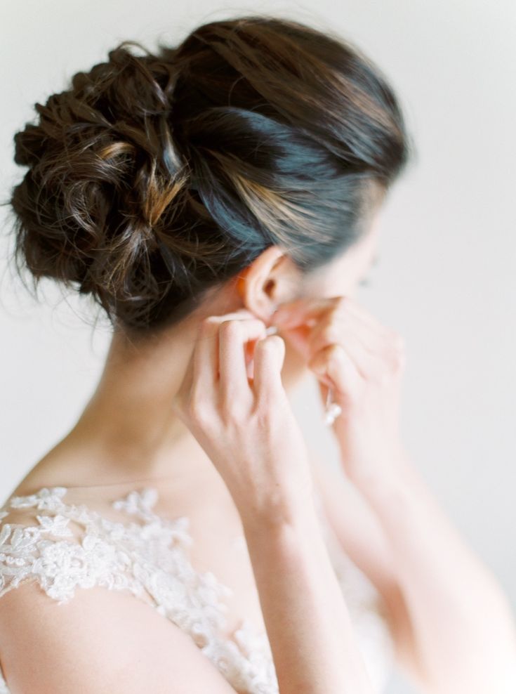 Featured Photographer: Blue Rose Photography; Wedding hairstyle idea.