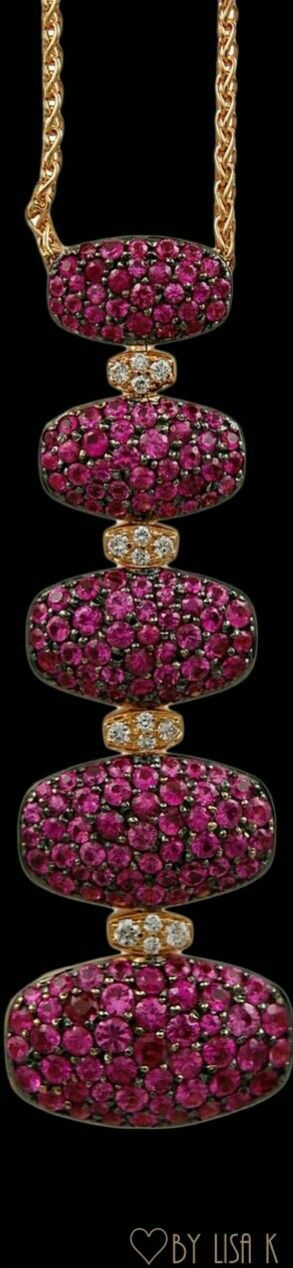 De Grisogono Pink Sapphire & Diamond Necklace
