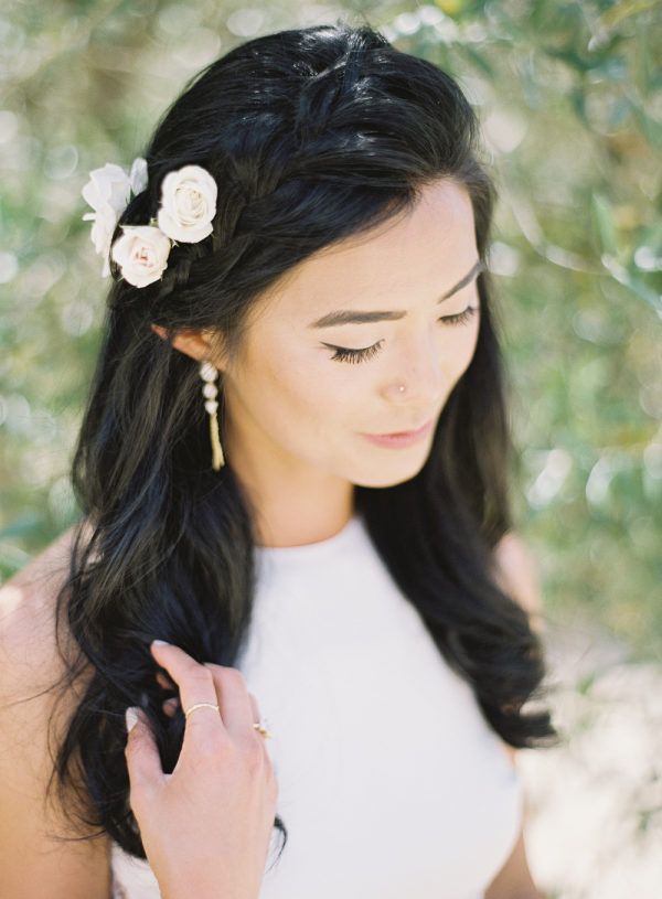 Featured Photographer: Carlie Statsky Photography; Wedding hairstyles ideas.