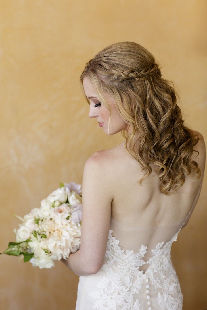 Featured Photographer: Catherine Hall Studios; Wedding hairstyle idea.