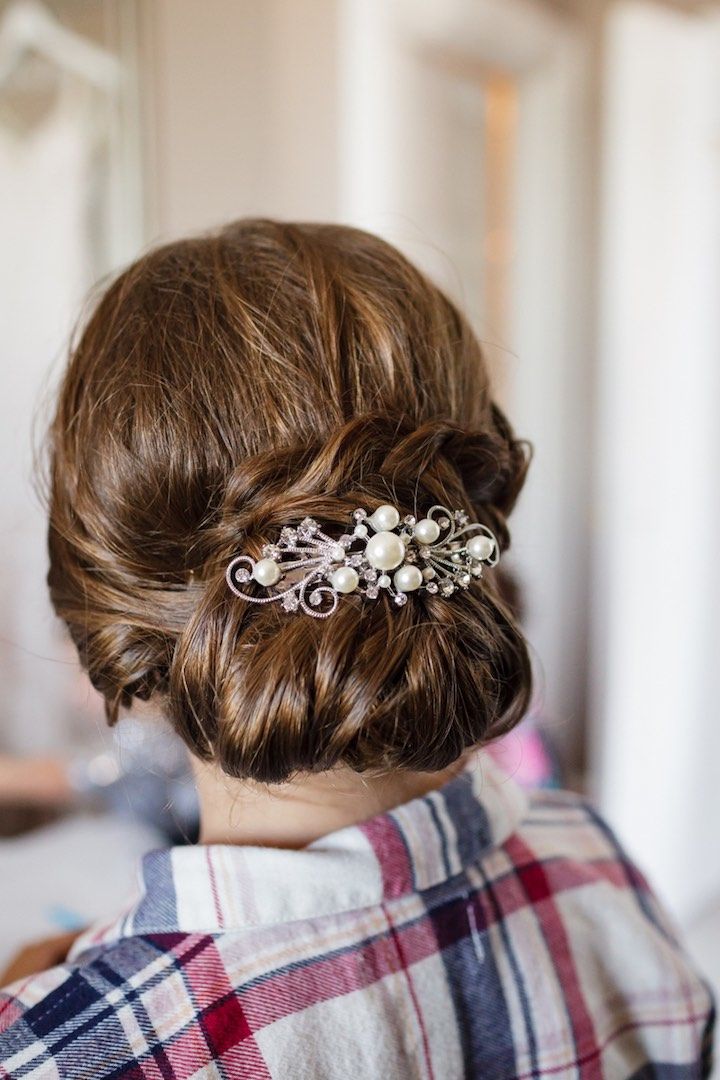 Featured Photographer: Koby Brown Photography; Wedding hairstyle idea.