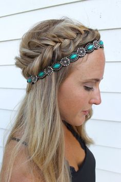 Headbands of Hope — Teal Lush. Hairdo to copy if you are going to a summer fes...
