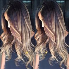 Oh! I love her hairstyle, I want to copy now. Her summer ombré with dark roots ...
