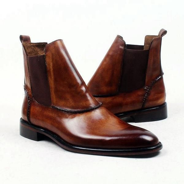 Eytan - Deluxe brown Ankle Boots for Men