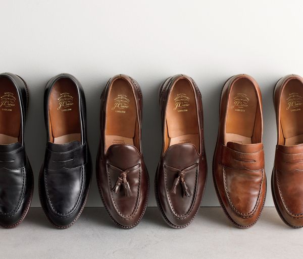 J.Crew men’s Ludlow penny loafers and Ludlow tassel loafers.