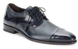 Pebbled & Patent Leather Oxfords
