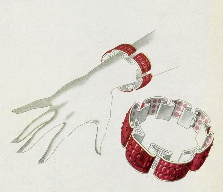 1938 Bracelet - Rubies and Diamonds
