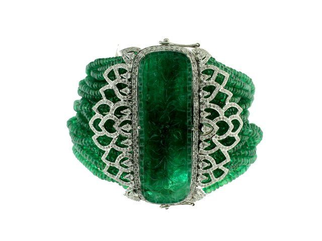 415 Carat Emerald 18kt Gold Majestic Bracelet