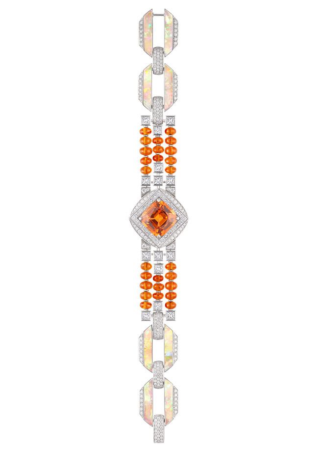 Louis Vuitton / Orange Sapphire / Diamond / and Opal bracelet.