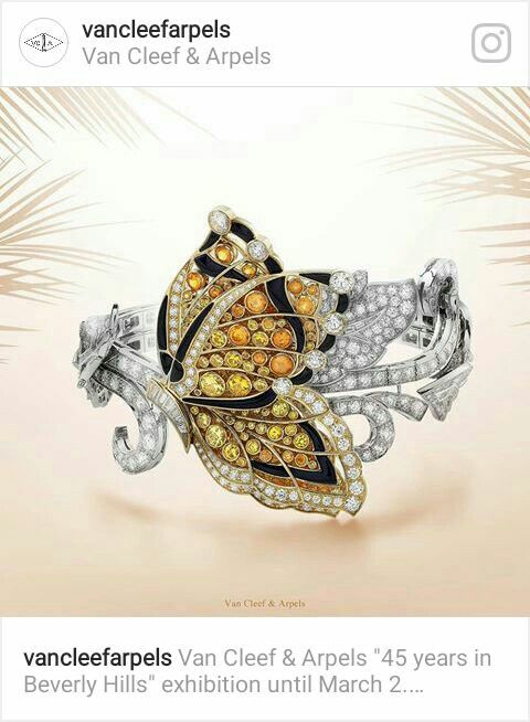 Van Cleef onyx ,orange garnets,yellow sapphires and diamonds bracelet