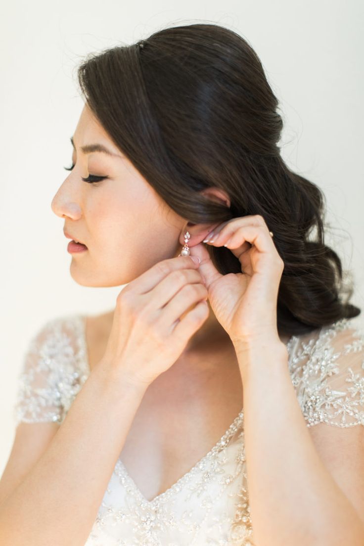 Featured Photographer: Amanda Wei Photography; Wedding hairstyles ideas.