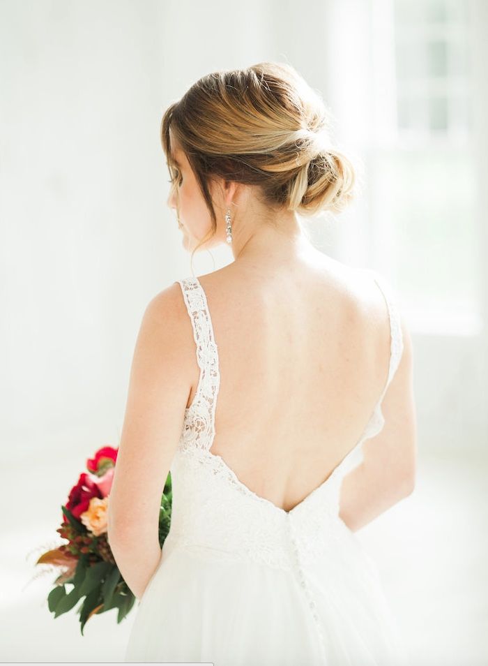 Featured Photographer: Emilie Anne Photo; Wedding hairstyle idea.