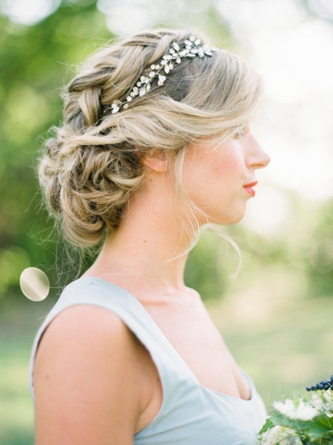 Featured Photographer: Krista A. Jones; Wedding hairstyle idea.