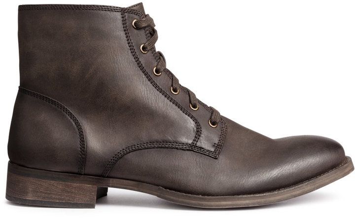 H&M - Boots - Dark brown - Men