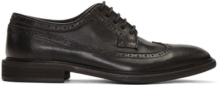 PS by Paul Smith Black Leather Mallow Brogues