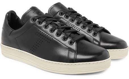 TOM FORD Warwick Perforated Leather Sneakers