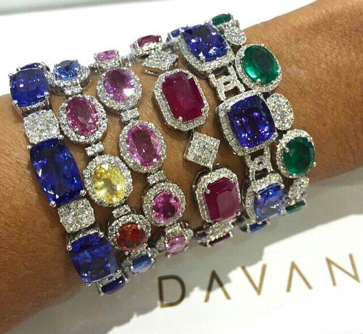 #Stacking up these precious gemstone bracelets to brighten up this #Wednesday!!...