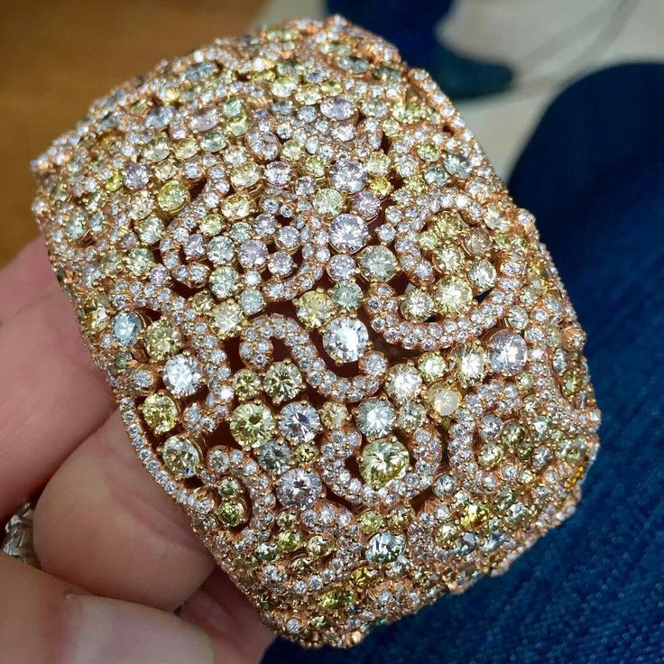 @williamgoldbergdiamonds. Purely precious pastels. A showstopper! The Fancy Colo...