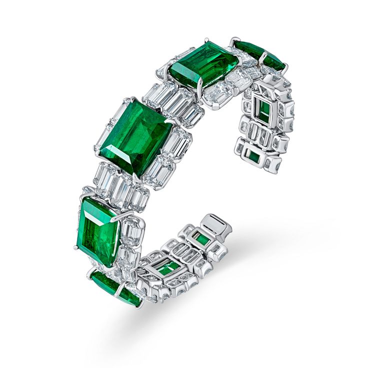 Emerald & Diamond Bracelet by David Morris