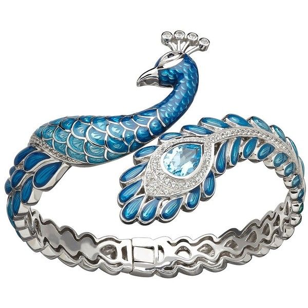 Lord & Taylor Peacock Bracelet ($675) ❤ liked on Polyvore featuring jewelry, b...