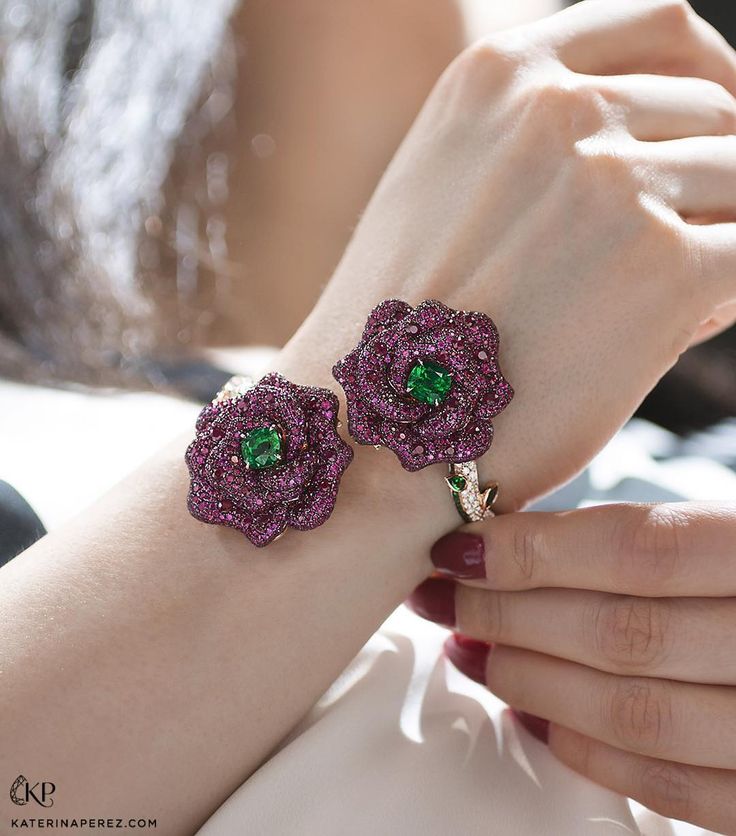 Ruby and Emerald Bracelet by James Ganh