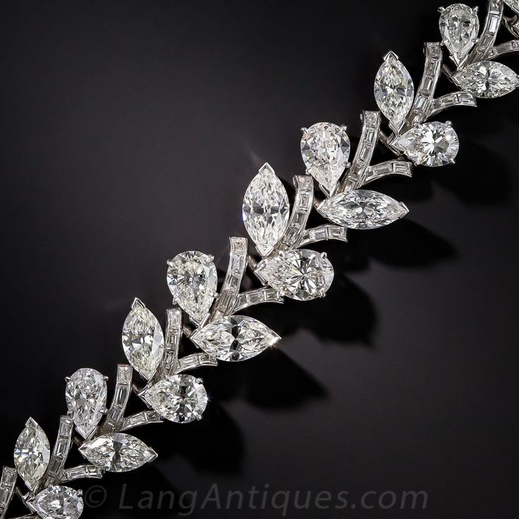 Spectacular Platinum Diamond Bracelet - Mid-Century Jewelry - Shop for Jewelry