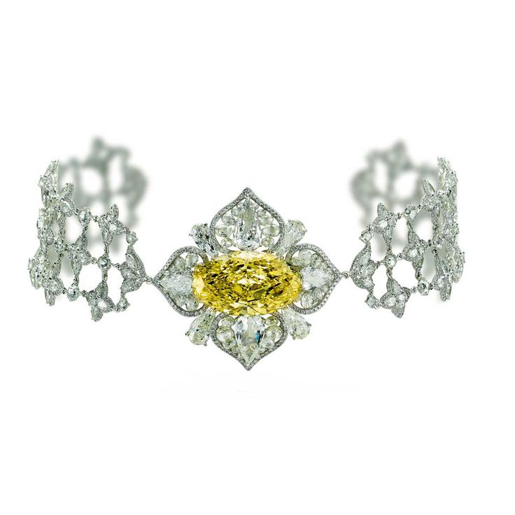 Yellow and White Diamond Bracelet by Bogh-Art