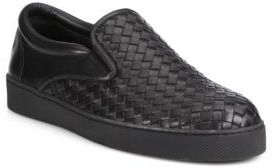 Bottega Veneta Intrecciato Leather Slip-On Shoes