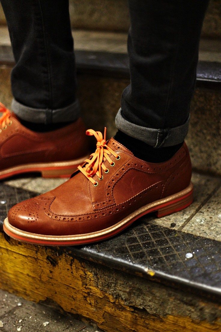 Brogues are not only formal but also goes well with casuals ! #Menswear