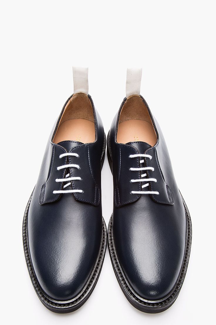 COMMON PROJECTS Navy Leather Derbys