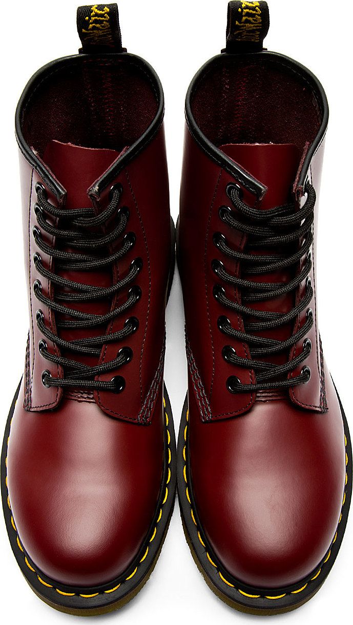 Dr. Martens: Red Leather 1460 8-Eye Boots