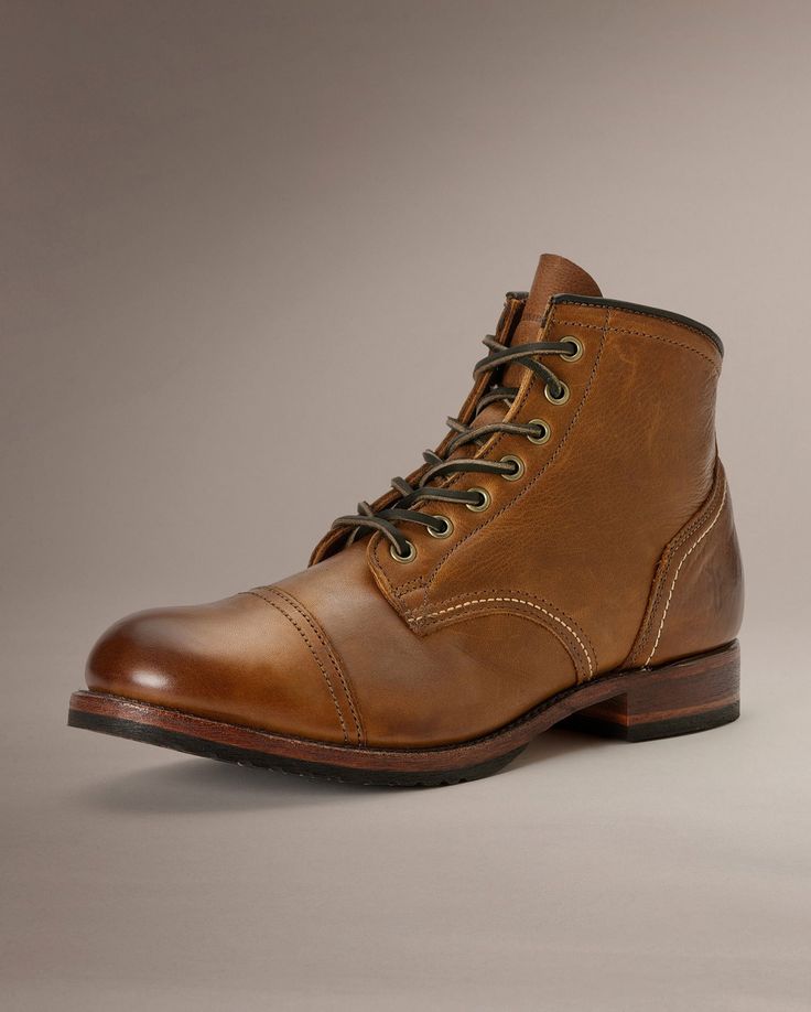 Frye Logan Cap Toe Leather Boots - 11 Main