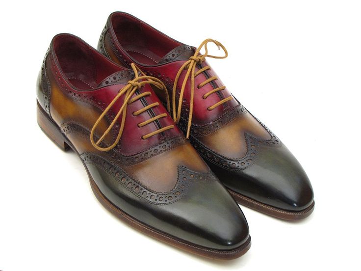 Paul Parkman Men's Three Tone Wingtip Oxfords (ID#PP22F75) by Men's Designer Shoes