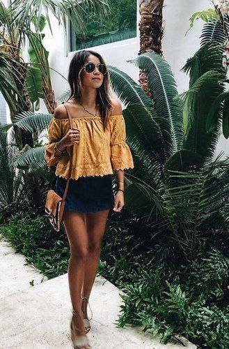 A beautiful off the shoulder top is perfect for an easy vacation loo. Let Daily ...