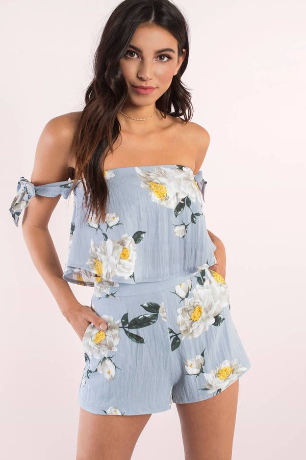 Use To Know Floral Print Romper Set