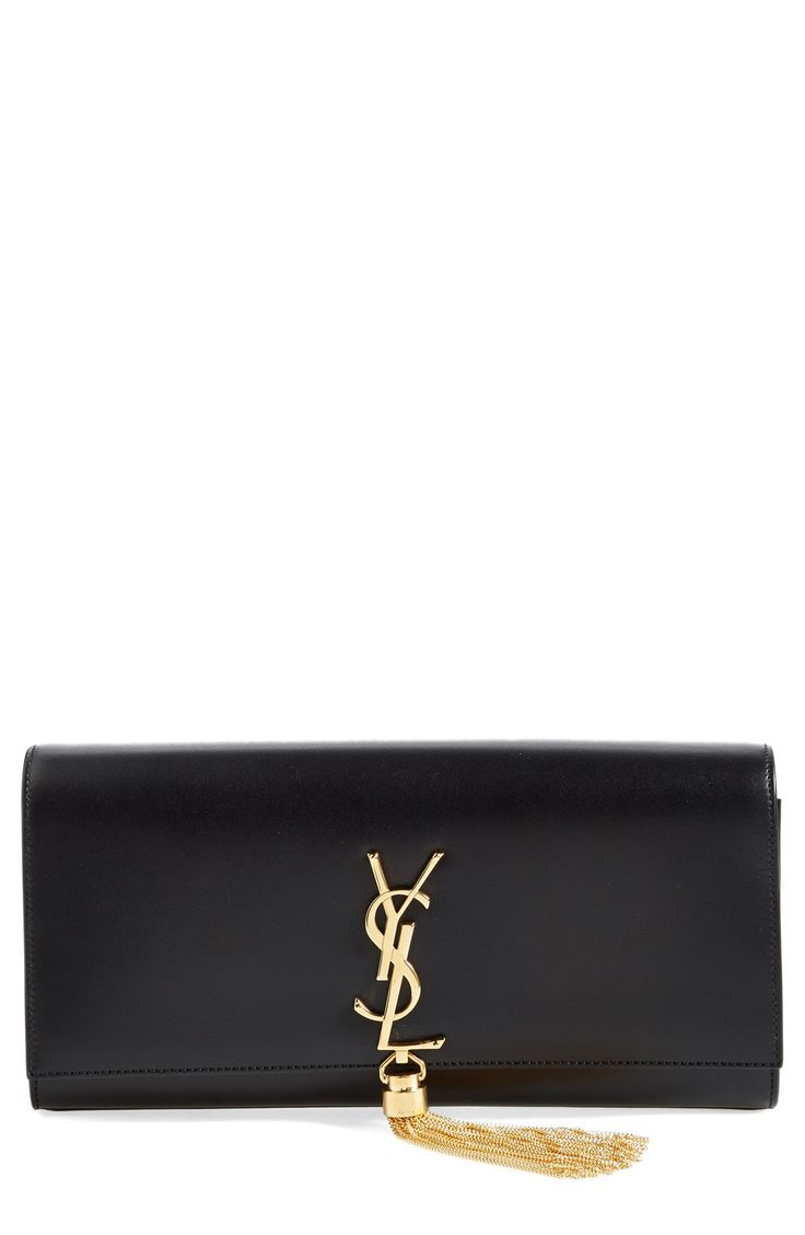 Loving this classic style clutch | YSL