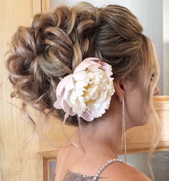 Featured Hairstyle: Heidi Marie Garrett; www.hairandmakeupgirl.com; Wedding ha...