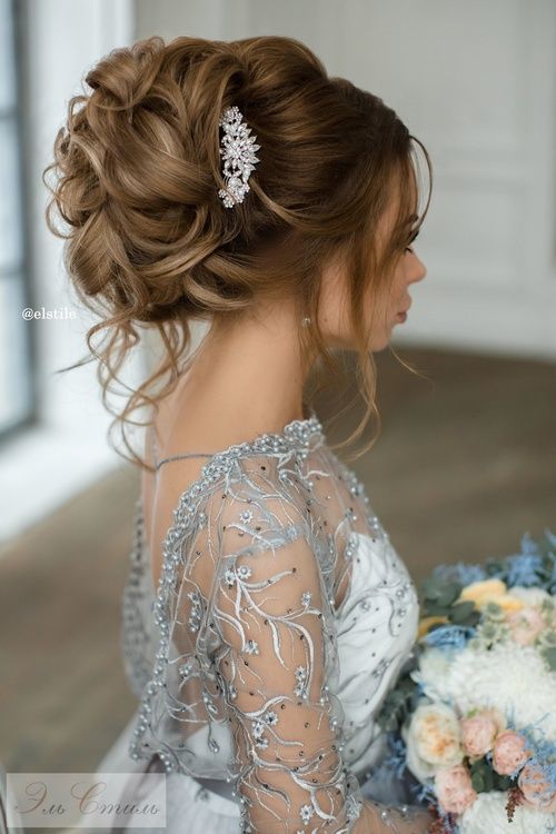 Featured Hairstyle: Elstile; www.elstile.ru; Wedding hairstyle idea