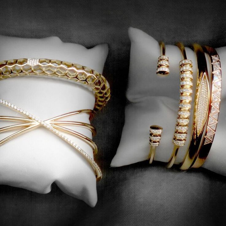 #MelissaKayeJewelry #bracelets in #18k #gold with #diamonds #jewelry…