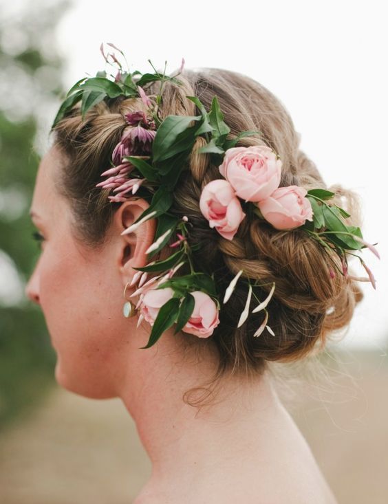 Featured Photographer: The Nichols; Wedding hairstyle idea.