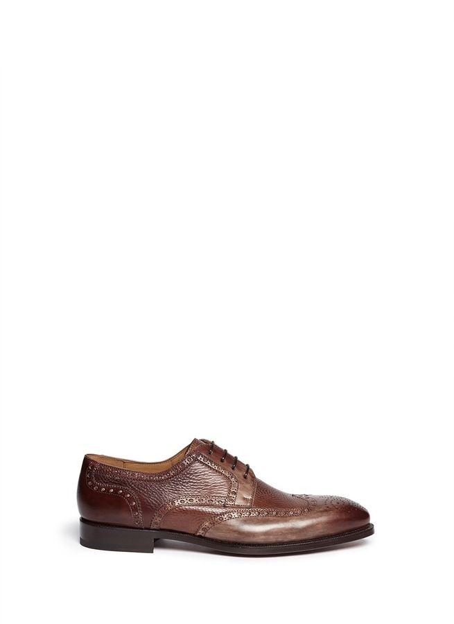 $510, Full Brogue Leather Derbies by Magnanni. Sold by Lane Crawford. Click for ...