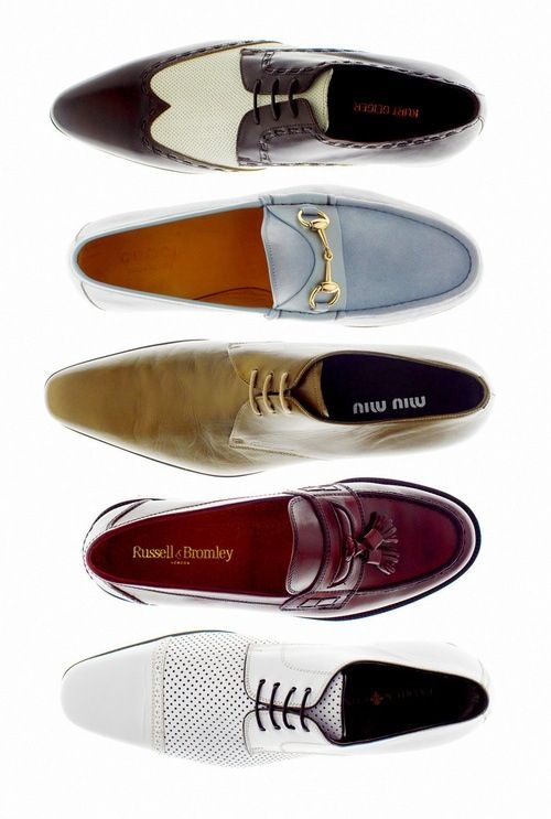 Different shoes, so many sockless options.  File under: Loafers, Oxfords, Tassel...