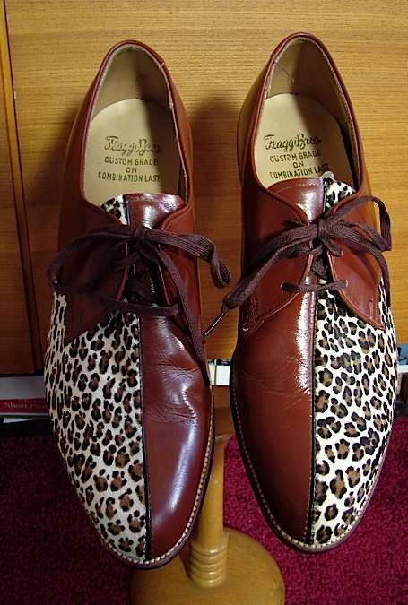 ROCKABILLY LEOPARD PRINT mens shoes - Very rare authentic 1950's vintage Fla...