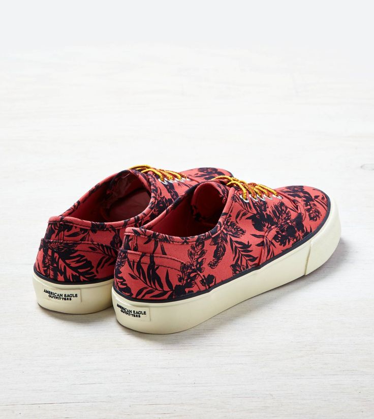 Red AEO Printed Canvas Sneaker