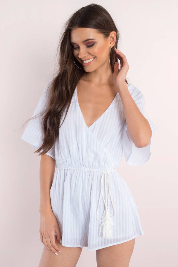 On The Ropes Striped Romper