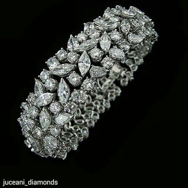 Multi shape diamond bracelet from @juceani_diamonds #WANTNEEDDESIRECOVET #mrsort...