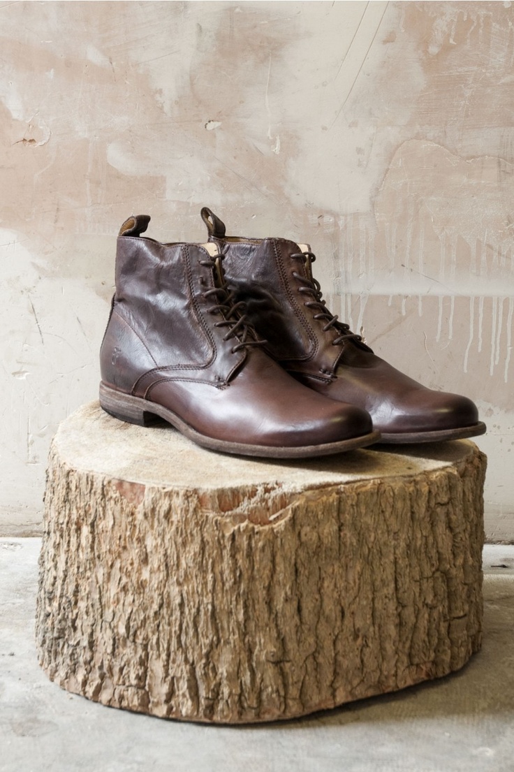 Frye Boots | Phillip Lace Up Brown Leather