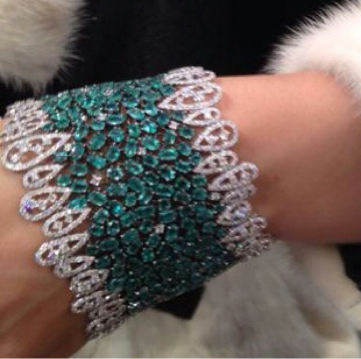 Best Diamond Bracelets : Stunning diamond and emerald bracelet Instagram
