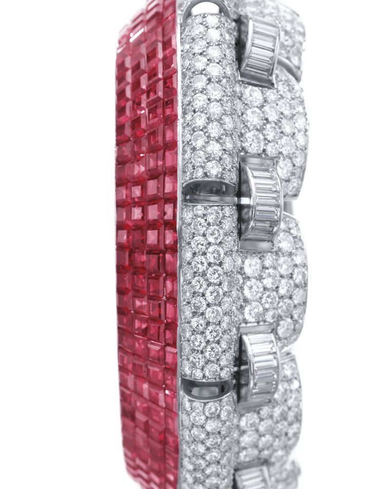 Important ruby and diamond bangle-bracelet, Boucheron, circa 1935 | Lot | Sotheb...