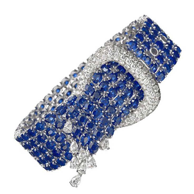 Sapphire and Diamond Buckle Bracelet